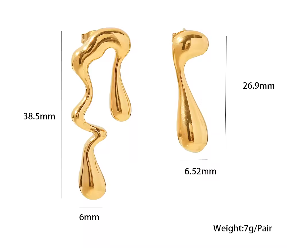 Molten Gold Earrings