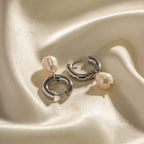 Ivory Pearl Hoops