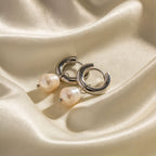 Ivory Pearl Hoops