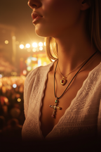 Layered Cross Necklaces Editorial