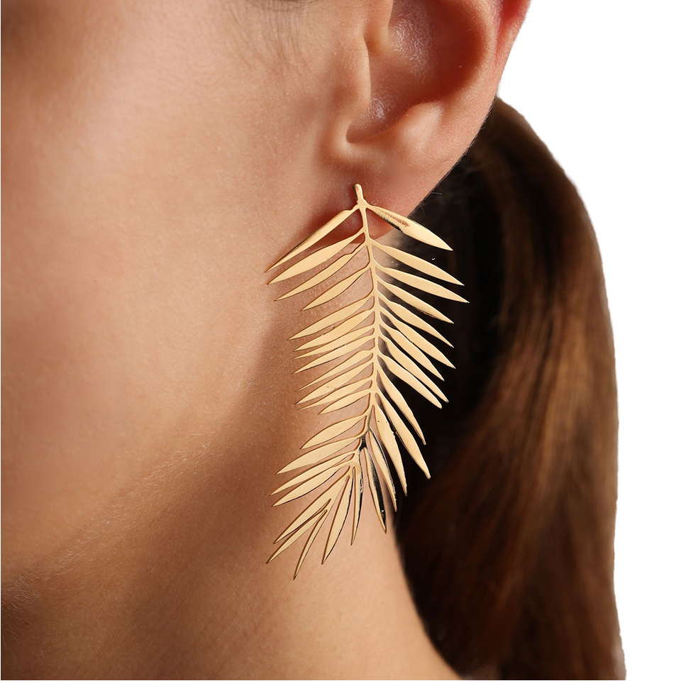 Palm Leaf Earrings