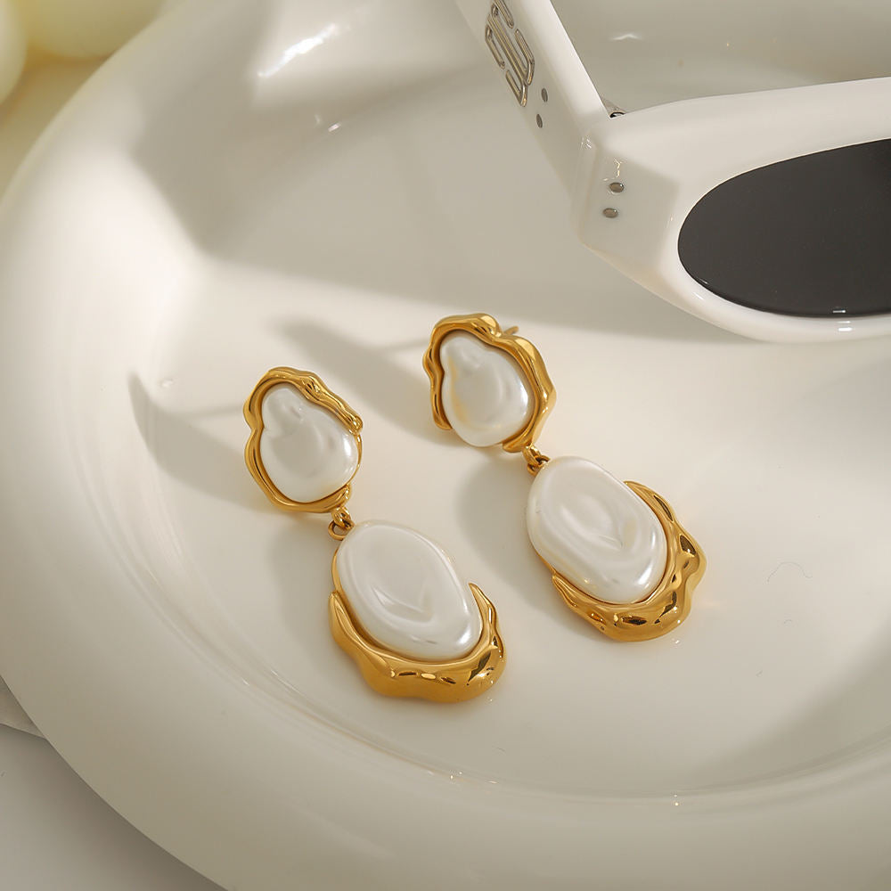 Baroque Pearl Drop Earrings
