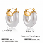 Pearl Hoop Earrings Spec Image