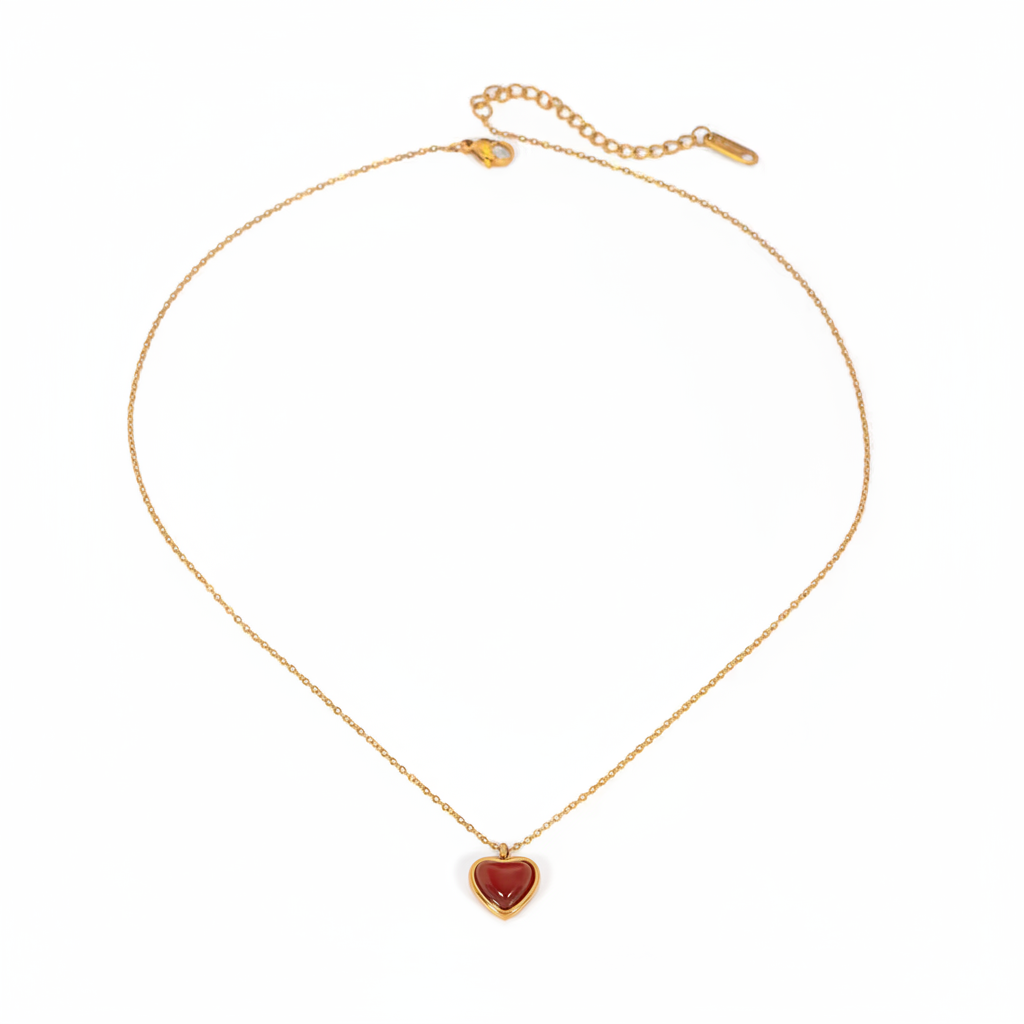 Red Heart Pendant Necklace