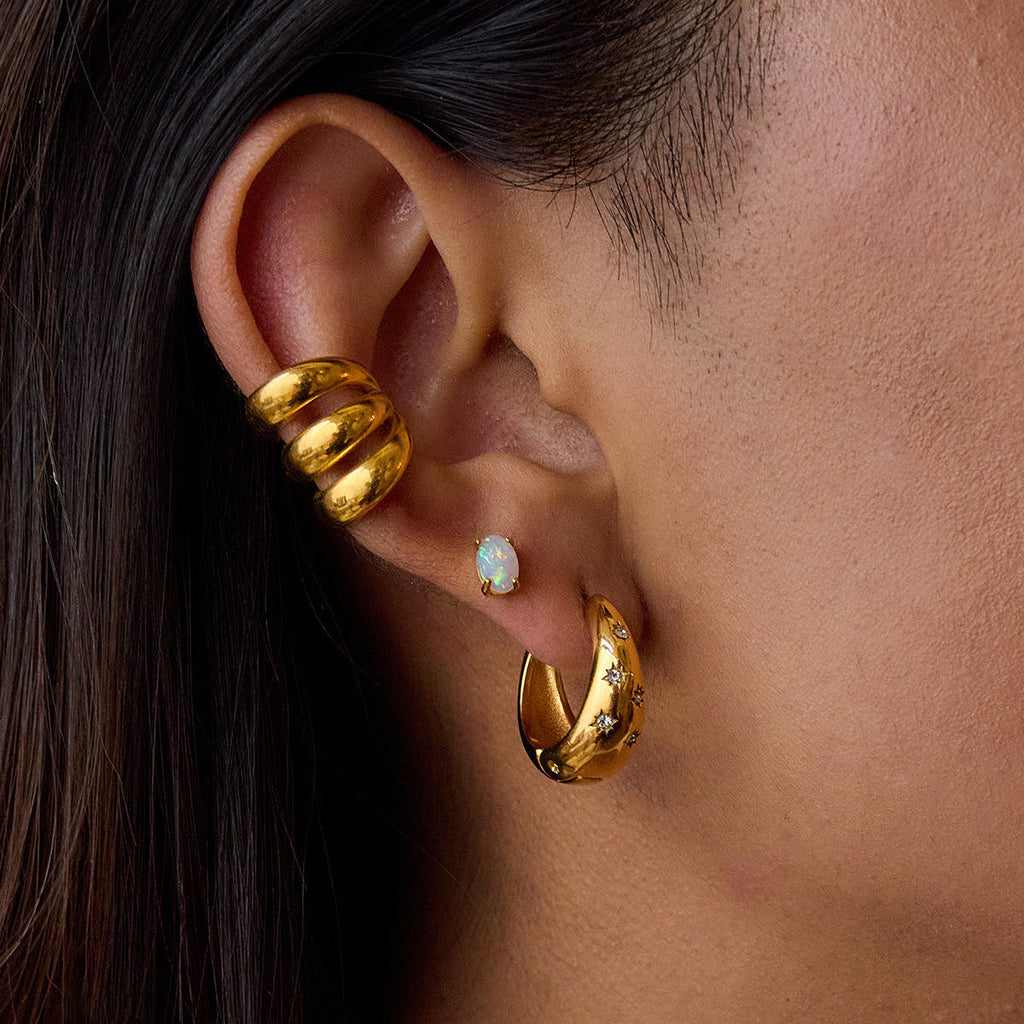Classic Rhinestone Hoops