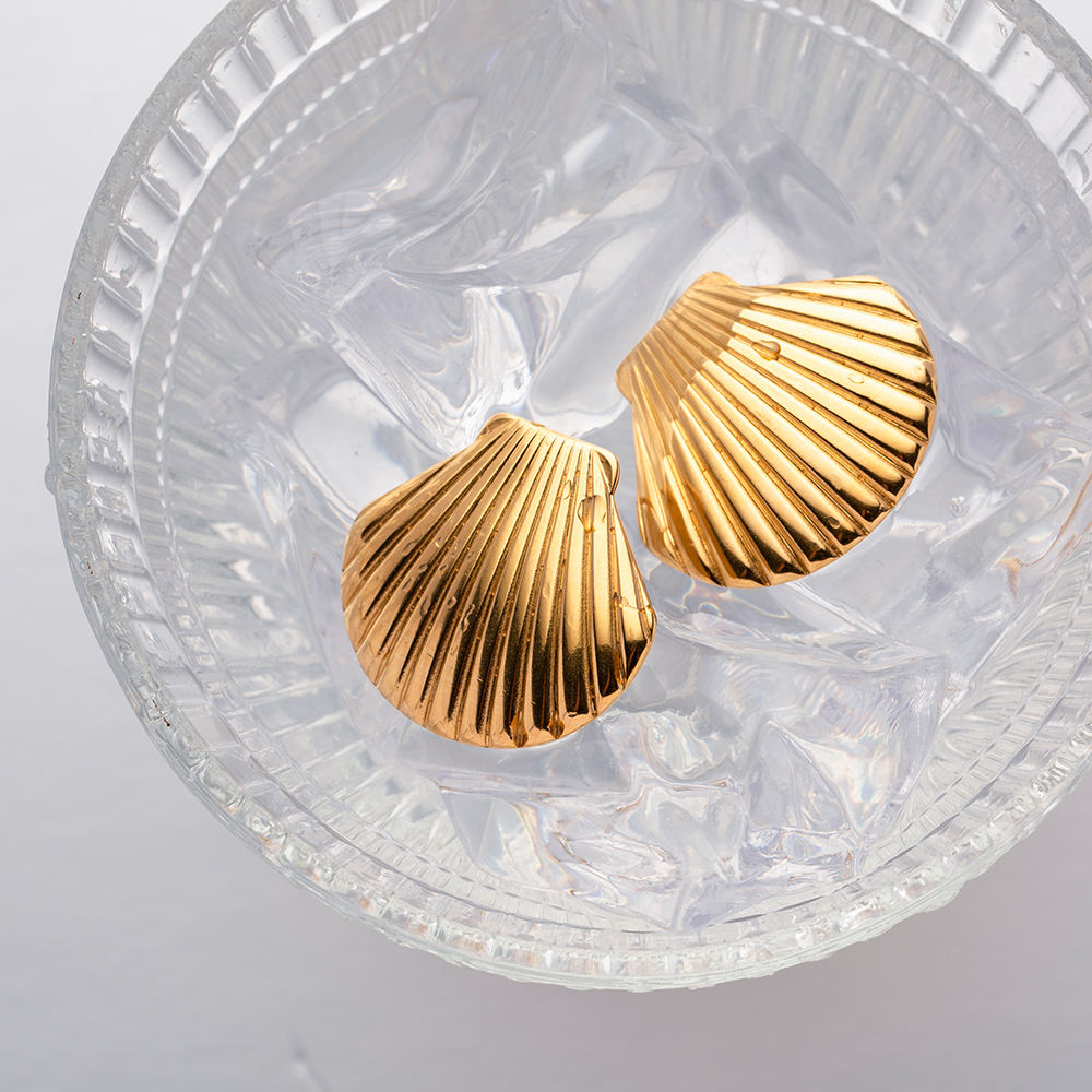 Seashell Statement Studs
