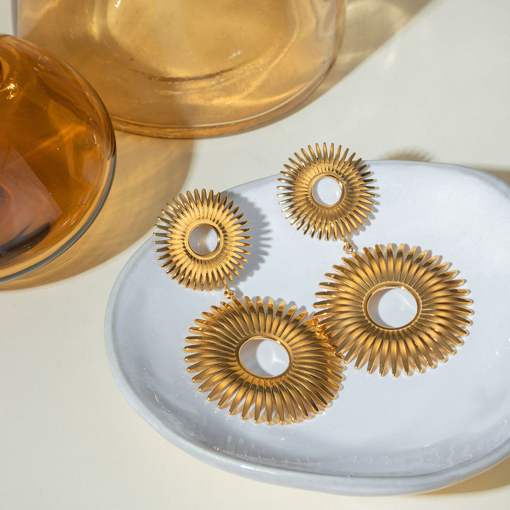Sunburst Drop Earrings