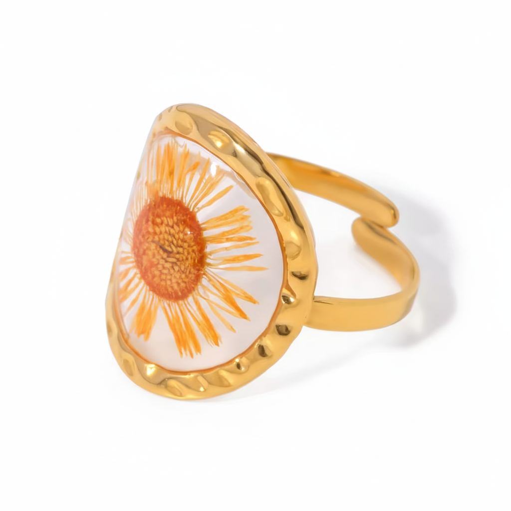 Sunflower Resin Ring