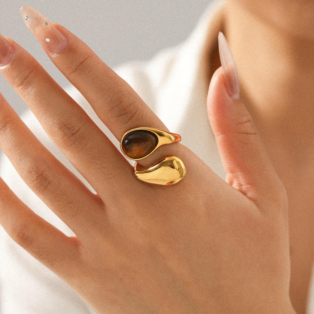 Tiger Eye Statement Ring