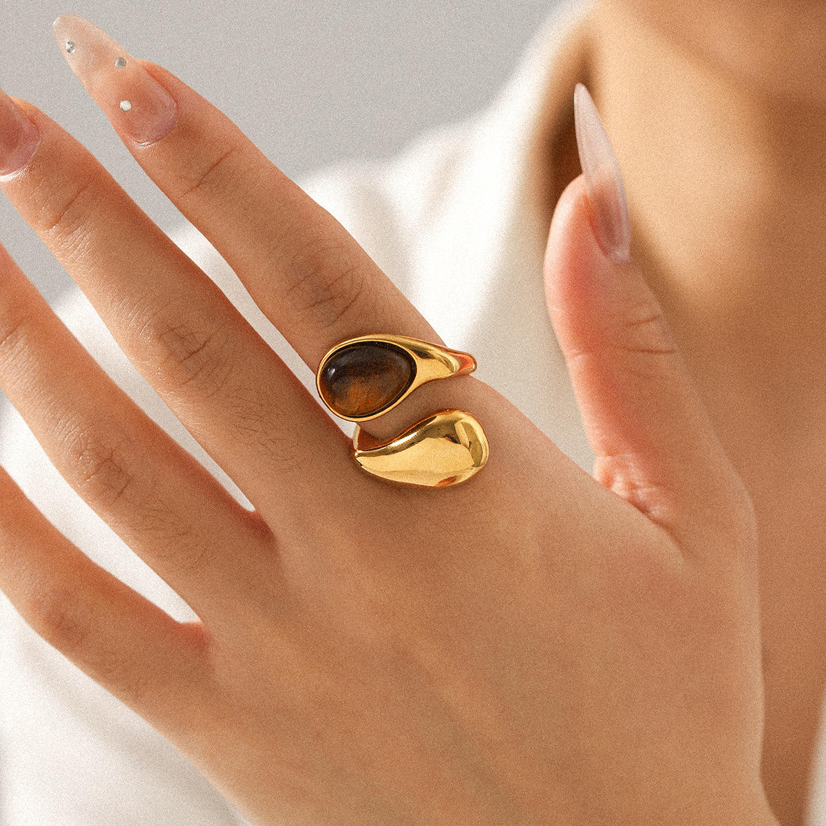 Tiger Eye Statement Ring