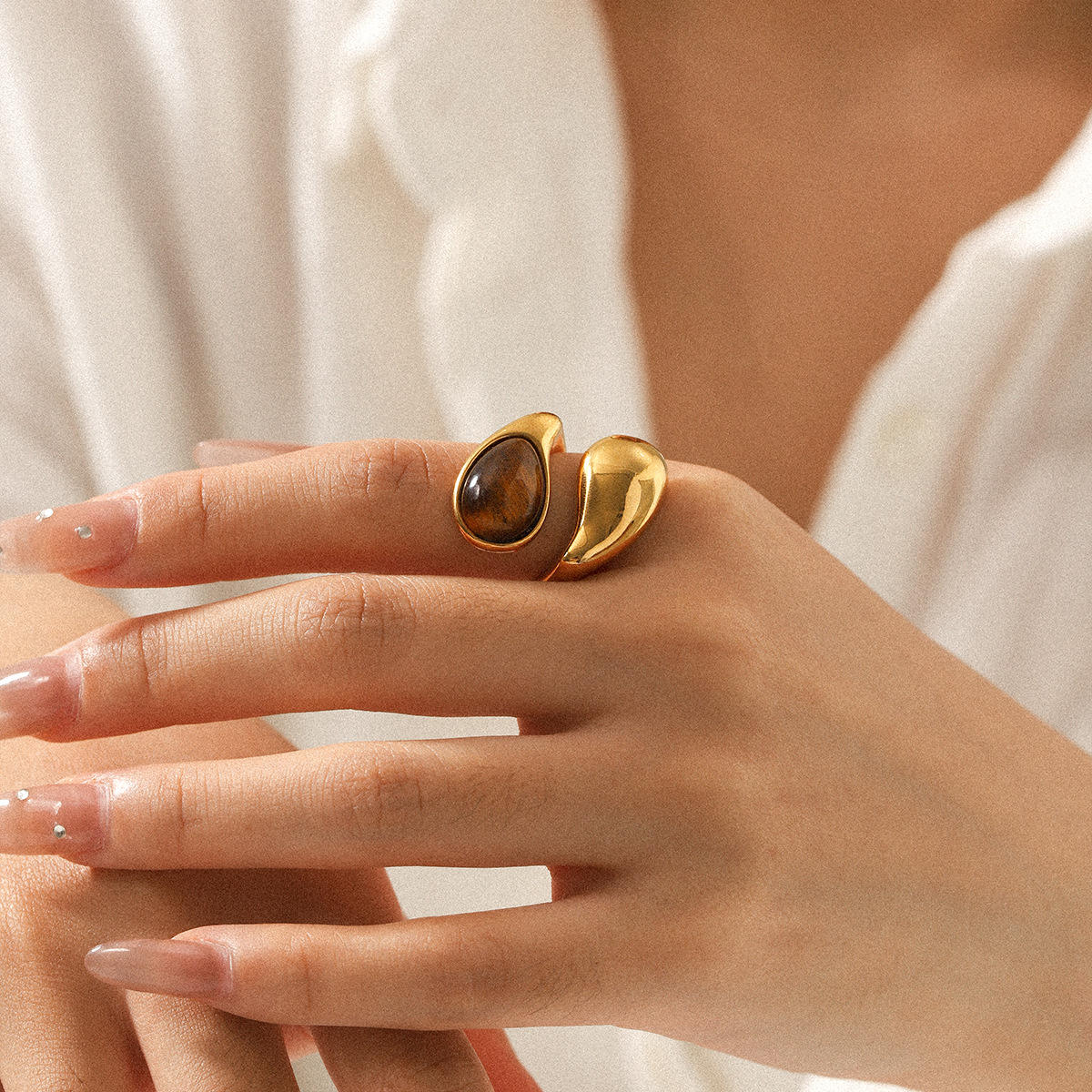Tiger Eye Statement Ring