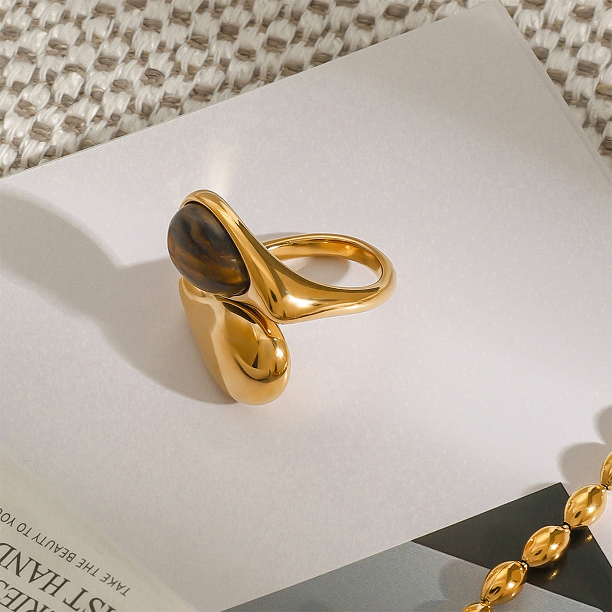 Tiger Eye Statement Ring