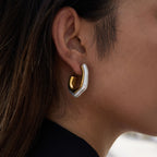 Ivory Sculpt Curve Hoops